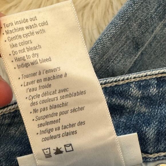 Paige Hoxton Slim Aloha Destructed Jeans 24 Frayed - Picture 10 of 16